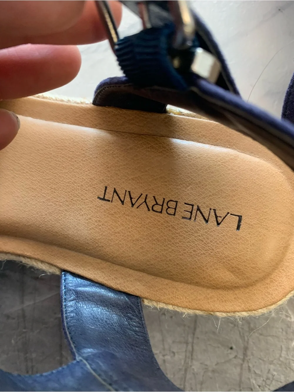 Lane Bryant Navy Crisscross Espadrille Sandals